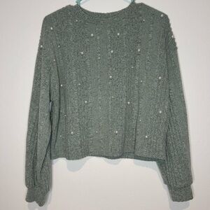 Sweater with Pearl Accents